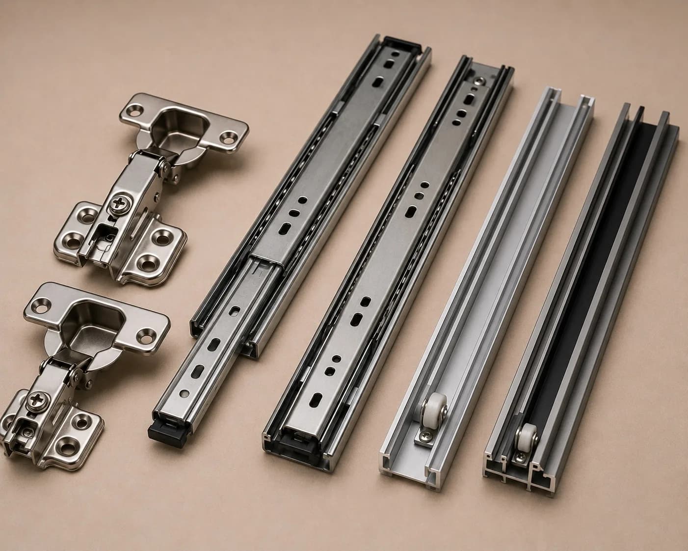 Hinges, Channels &  Sliding Tracks