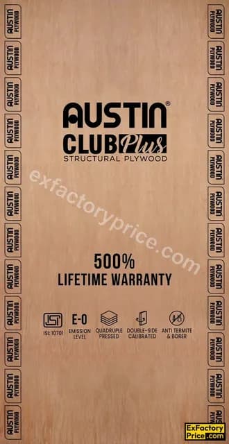 Austin Plywood Austin Club Plus (Structural – 500% Lifetime Warranty) Plywood 4 mm
