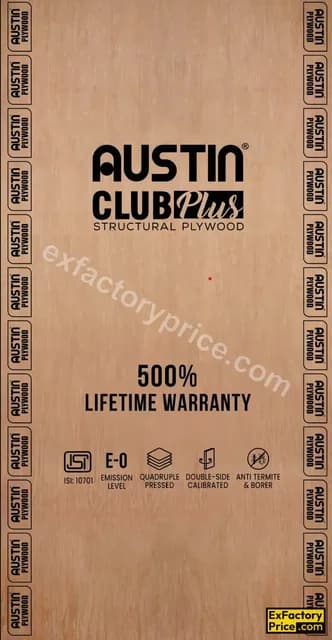 Austin Plywood Austin Club Plus (Structural – 500% Lifetime Warranty) Block Board 19 mm BB
