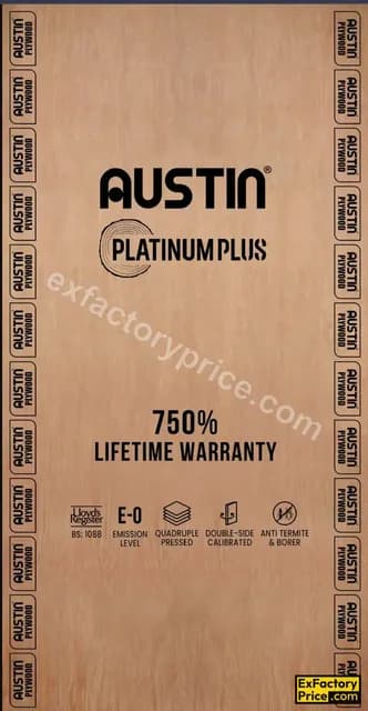 Austin Plywood Austin Platinum Plus (750% Lifetime Warranty) Block Board 19 mm BB