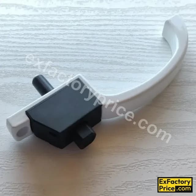 Ebco Window, Door & Glass Hardware WINDOW FITTINGS Window-Door Handle with Push Latch WDH1-PL-WH 71x53 WH