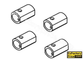 Ebco Window, Door & Glass Hardware 2 Way Syncro Sliding Partition System 100 - Soft Close (For 2+2 doors) Joint Connector for Partition Profile (for Sliding Door Partition System)