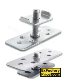 Ebco Window, Door & Glass Hardware 2 Way Syncro Sliding Partition System 100 - Soft Close (For 2+2 doors) Fixed Door Bracket Kit - Wood (for Sliding Partition System)