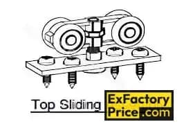 Ebco Window, Door & Glass Hardware WOOD SLIDING FOLDING FITTING Wood Sliding Folding System - Bottom Sliding Assembly WSFS-BS ZW
