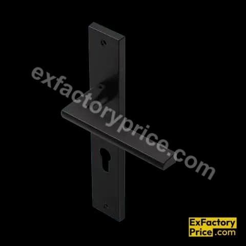 Ebco Window, Door & Glass Hardware WOOD SLIDING FOLDING FITTING Mortise Door Handle Brass Zen - Backplate 1 MDHBZ-B1-AQ 250 x 35mm AQ