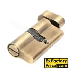 Ebco Window, Door & Glass Hardware WOOD SLIDING FOLDING FITTING Mortise Door Lock Cylinder Brass Zen - 70 (Coin x Knob)