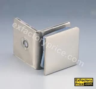Ebco Window, Door & Glass Hardware GLASS CONNECTORS - SS304 90°Wall to Glass Connector