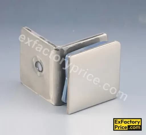 Ebco Window, Door & Glass Hardware GLASS CONNECTORS - SS304 90°Wall to Glass Connector GC1-90S-P 8-12mm glass PS