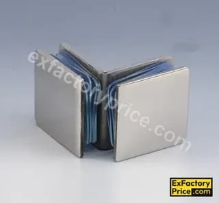 Ebco Window, Door & Glass Hardware GLASS CONNECTORS - SS304 90°Glass to Glass Connector