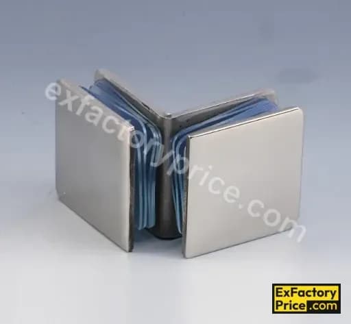 Ebco Window, Door & Glass Hardware GLASS CONNECTORS - SS304 90°Glass to Glass Connector GC1-90D-P 8-12mm glass PS