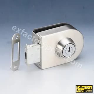 Ebco Window, Door & Glass Hardware GLASS DOOR LOCK - SS304 Openable Glass Door Lock - Glass to Wood-SS304