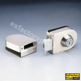 Ebco Window, Door & Glass Hardware GLASS DOOR LOCK - SS304 Openable Glass Door Lock - Glass to Glass-SS304
