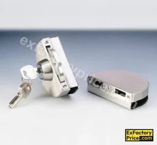 Ebco Window, Door & Glass Hardware GLASS DOOR LOCK - SS304 Sliding Glass Door Lock -Glass to Glass-SS304