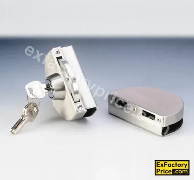 Ebco Window, Door & Glass Hardware GLASS DOOR LOCK - SS304 Sliding Glass Door Lock -Glass to Glass-SS304 SGDL1-GG 10-12mm BS
