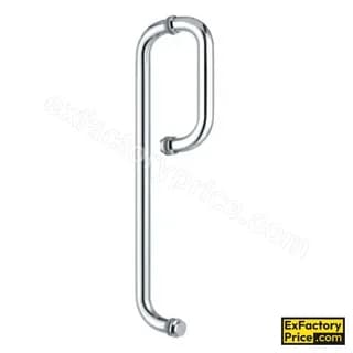 Ebco Window, Door & Glass Hardware SHOWER FITTINGS - SS304 Door Handle Dia 19mm x 150 mm x 450mm