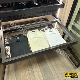 Ebco Bed & Wardrobe Fittings & Accessories Wardrobe Accessories > WARDROBE PULLOUTS Wardrobe Pullout Basket -(Soft Close)