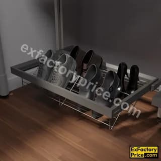 Ebco Bed & Wardrobe Fittings & Accessories Wardrobe Accessories > WARDROBE PULLOUTS Wardrobe Pullout 2 Shoe Rack (Soft Close)