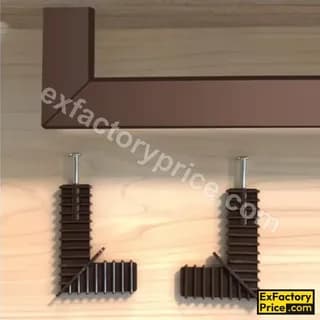 Ebco Bed & Wardrobe Fittings & Accessories Wardrobe Accessories > WARDROBE RAIL FITTINGS L' Connector for Rectangular Al. Rail