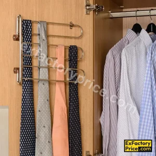 Ebco Bed & Wardrobe Fittings & Accessories Wardrobe Accessories > WARDROBE RAIL FITTINGS Tie & Belt Holder TH12 300x270x 30mm SS304