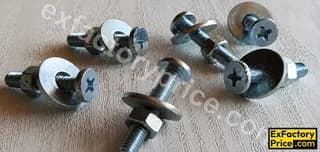 Ebco Bed & Wardrobe Fittings & Accessories Bed Fittings > BED FITTING ACCESSORIES Mounting Screw Kit M6 For Pro-Lift Bed Fittings (Set of Screw, Nuts and Washers)