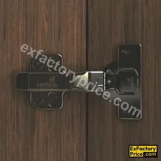 Hettich Magma Black Onsys Clip On Hinge Soft Close (Silent System) with 4 Hole Mounting Plate