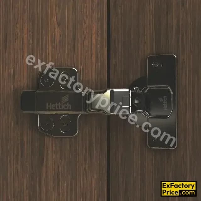 Hettich Magma Black Onsys Clip On Hinge Soft Close (Silent System) with 4 Hole Mounting Plate 0' Crank