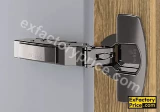 Hettich 8645i Obsidian Black Sensys Clip On Hinge Soft Close (Silent System) with Mounting Plate Opening angle 110°