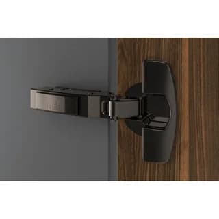 Hettich 8631i Obsidian Black Sensys Clip On Hinge Soft Close (Silent System) with  Mounting Plate Opening angle 95°