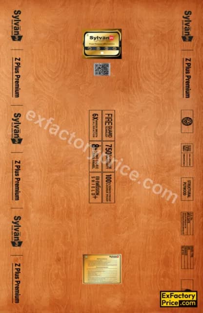 Sylvan Ply Z Plus Premium (750% Lifetime Warranty – Fire Guard) Plywood 4 mm