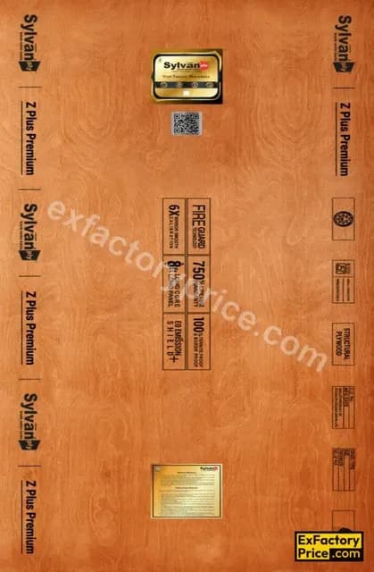 Sylvan Ply Z Plus Premium Plus (1000% Lifetime Warranty – Fire Guard) Block Board 18 mm BB